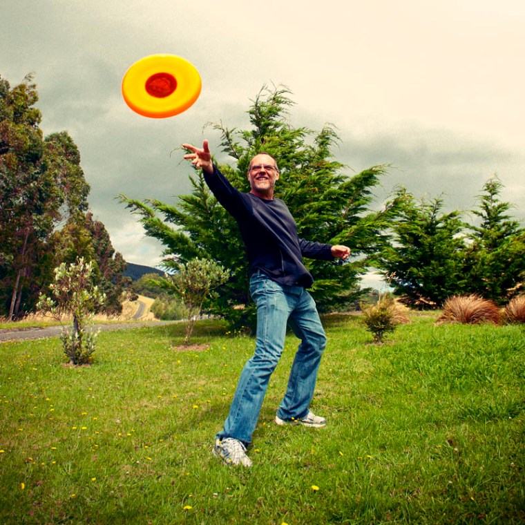 The flying disk of 'frisbee' is a truly age-defying toy, and can offer hours of fun to players of all ages.(© All Rights Reserved)