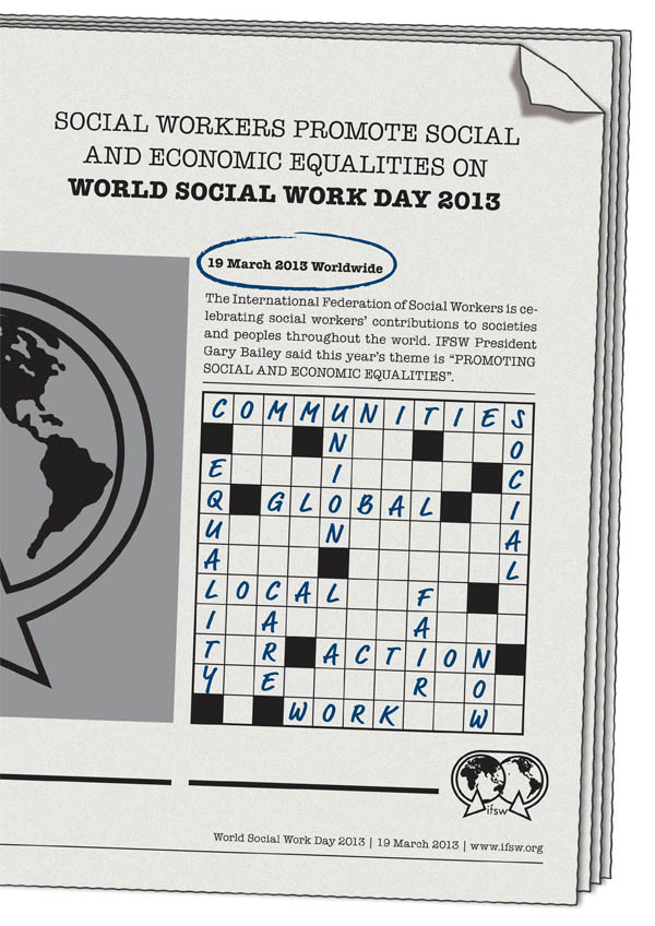 Official poster for World Social Work Day 2013.