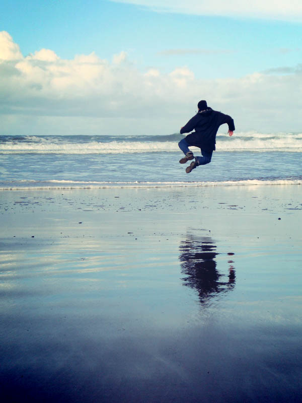 Jumping for joy at having achieved my goal of a year of daily science and photography blog-posts (© All Rights Reserved)