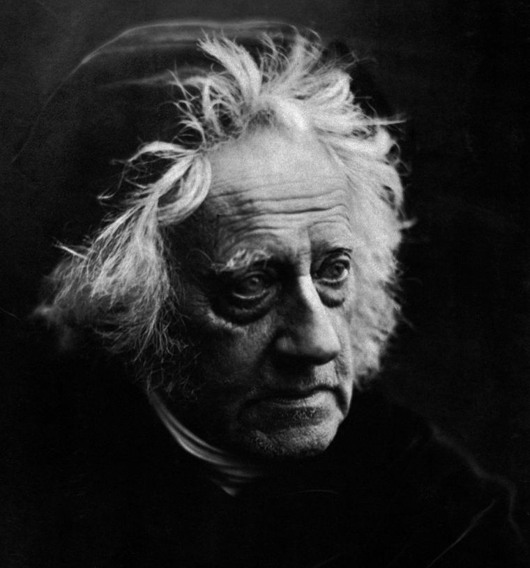 Portrait of the English mathematician, astronomer, chemist, and experimental photographer/inventor Sir John Herschel, by Julia Margaret Cameron, 1867. This portrait illustrates Cameron's trademark tightly cropped, soft focus style, and her uncanny ability to bring out the character of her subjects.  [Public domain - copyright expired]